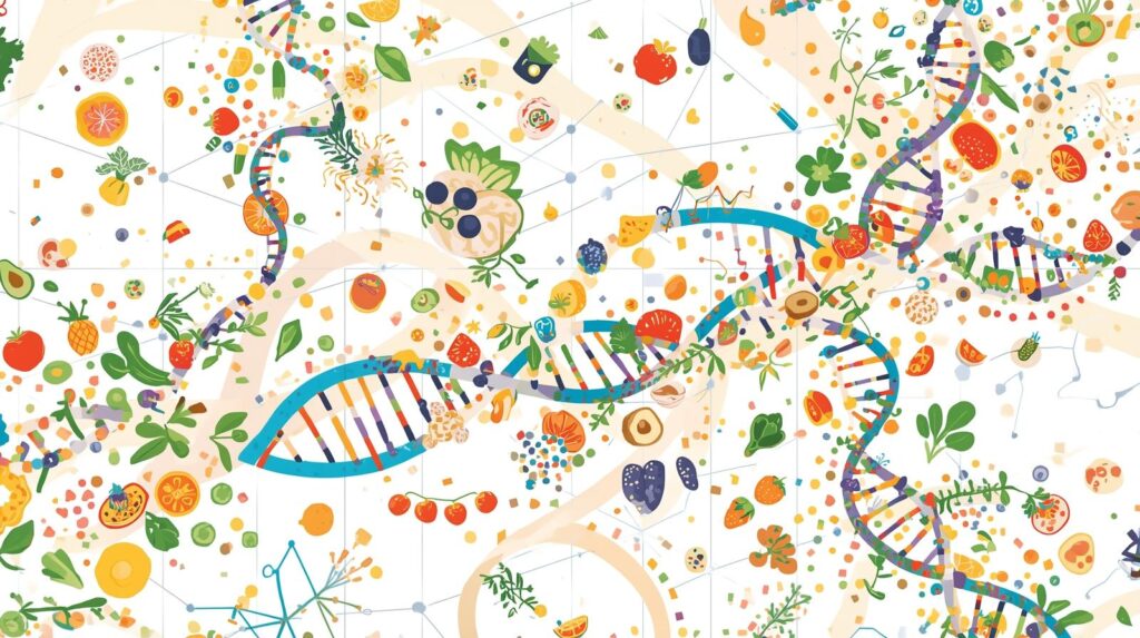 Corrélation entre l'alimentation et l'ADN nommée nutrigénomique. 