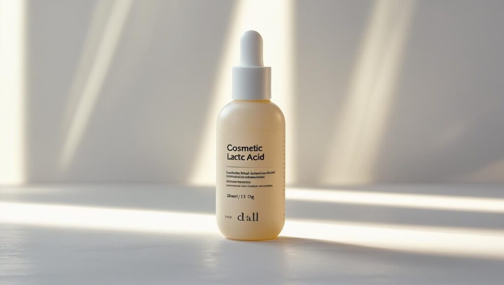 flacon d'acide lactique pour usage en cosmétique