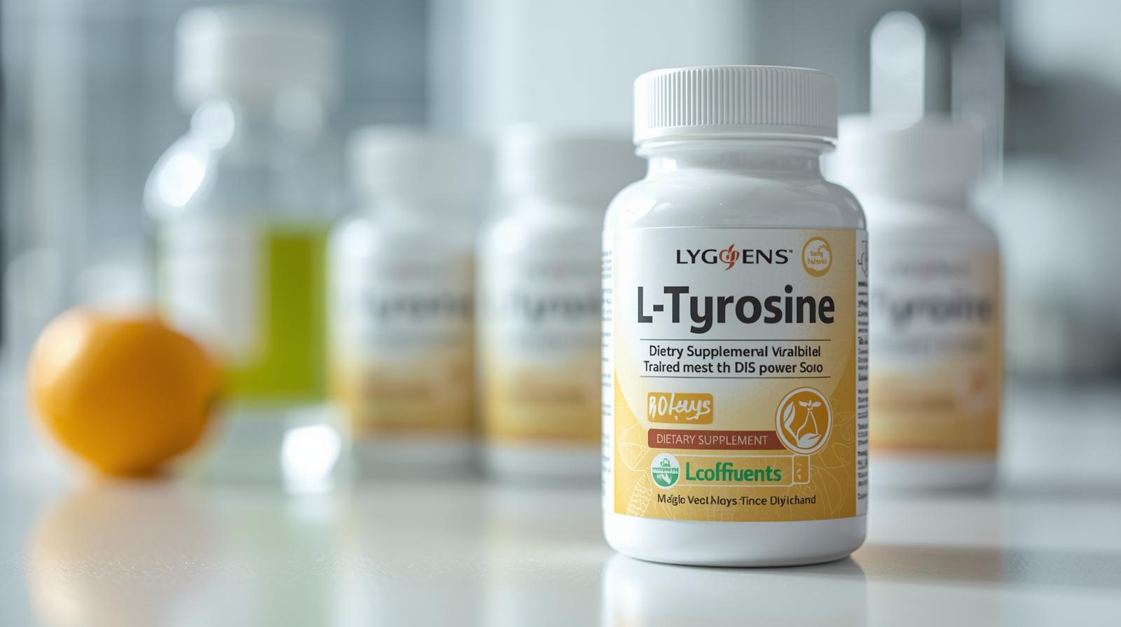 L-tyrosine en pot, complément alimentaire.