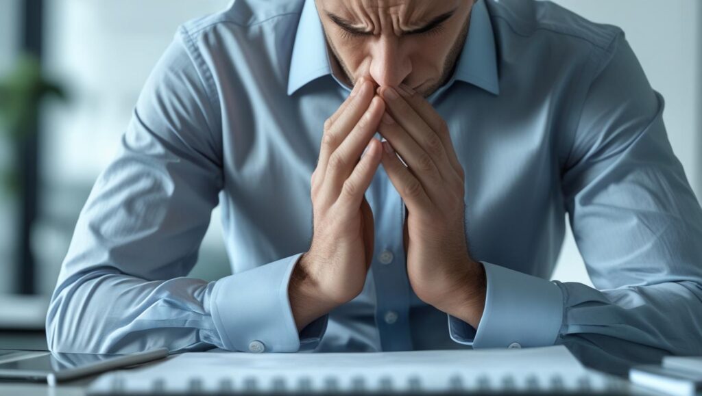 personne stressée au travail