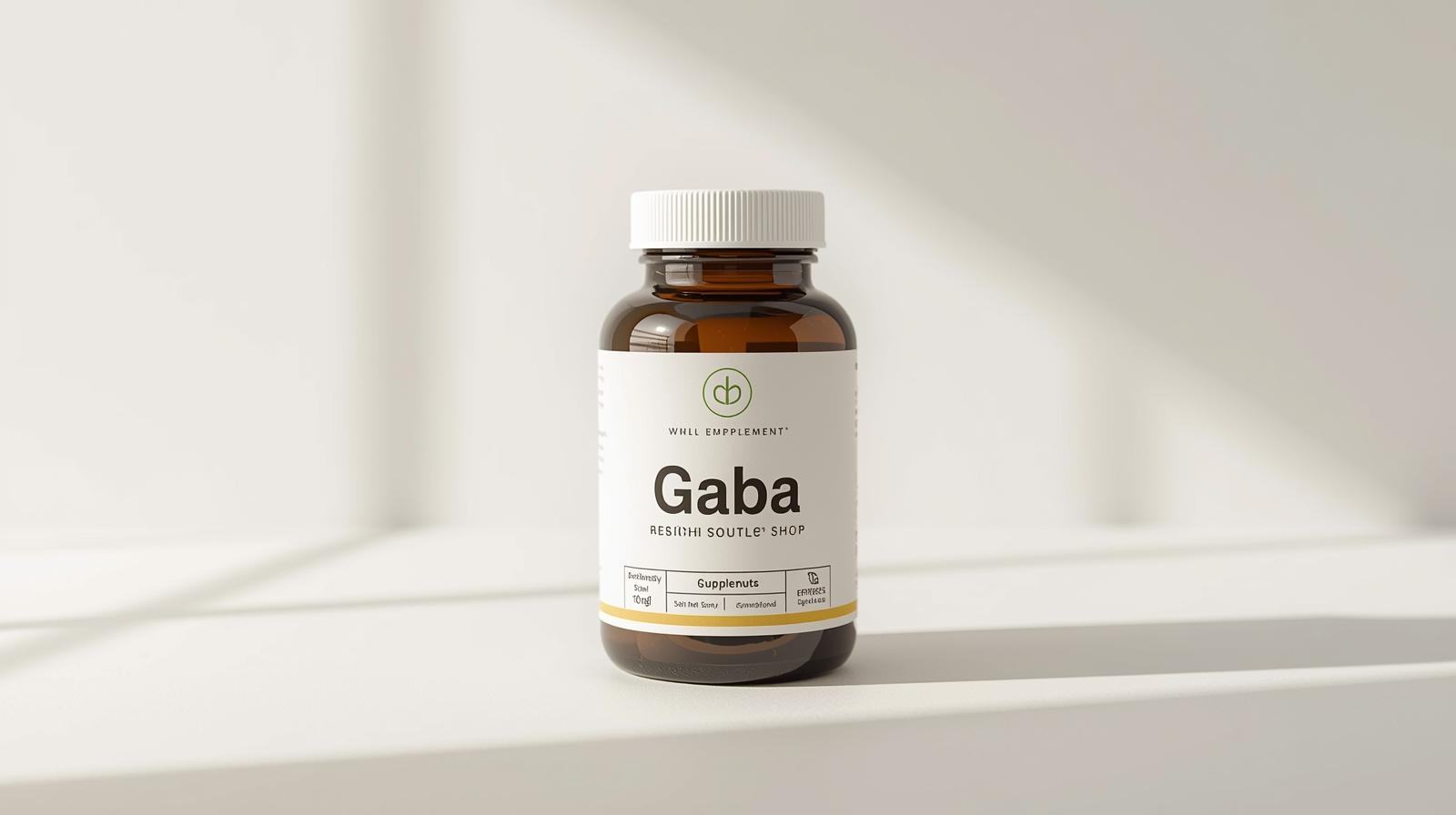 gaba complément alimentaire, pot de gélules de gaba.