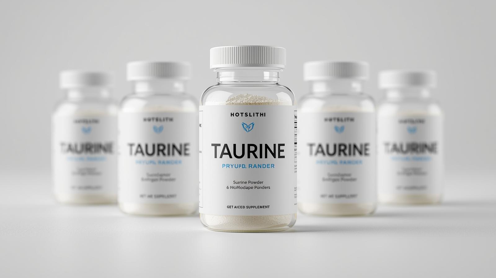 Taurine en poudre, complément alimentaire à base de taurine.