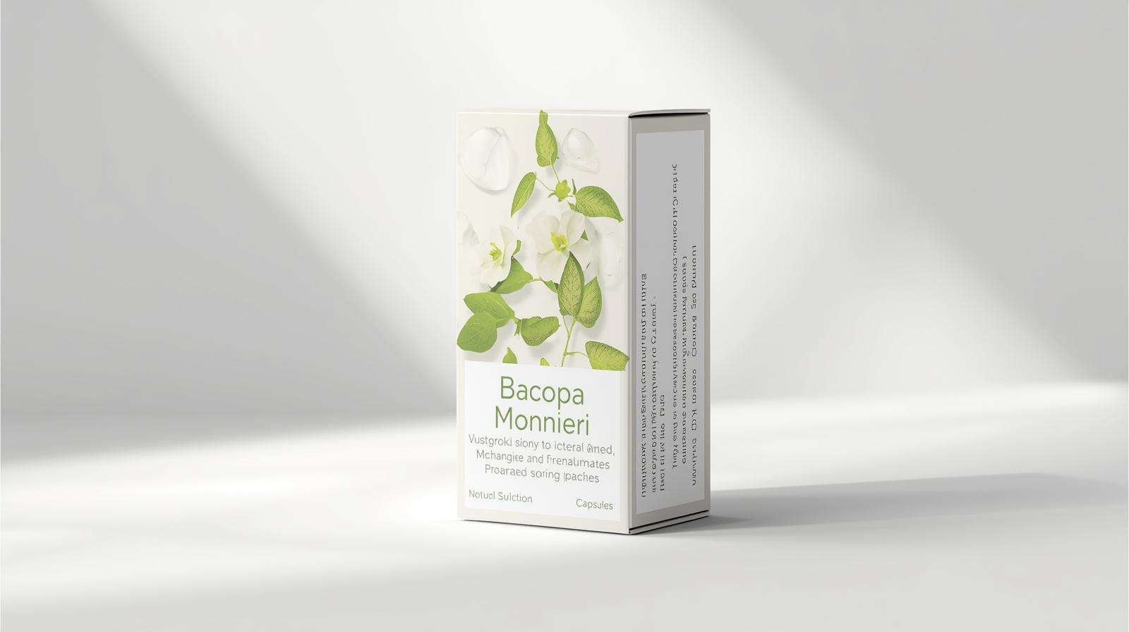 Boîte de complément alimentaire à base de bacopa monnieri.