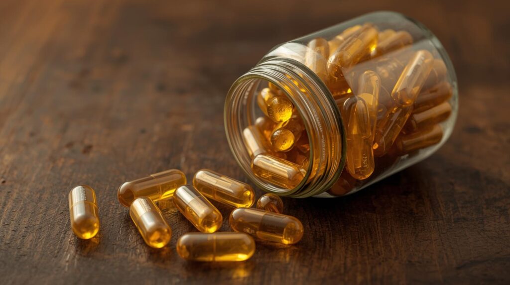 Lion's mane gélules en pot, complément alimentaire.